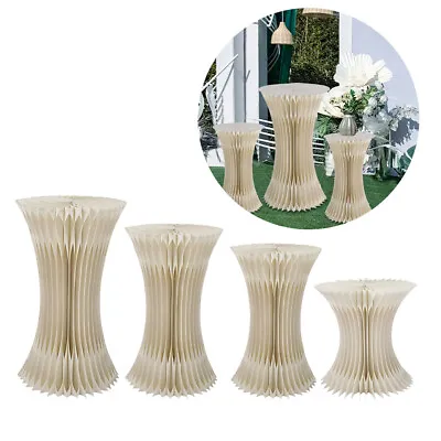 £20.95 • Buy Folding Paper Arc Column Plinth Flower Pedestal Wedding Centerpiece Cake Stand