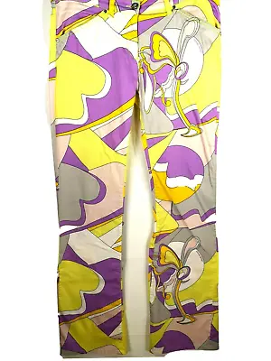 Versace Sport Gianni Versace Women's Psychedelic Pants Size 31 Stretch Rare • $149.97