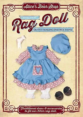 Rag Doll Outfit Pattern & Instructions - Traditional Dress To Fit Our 54cm Doll • £10