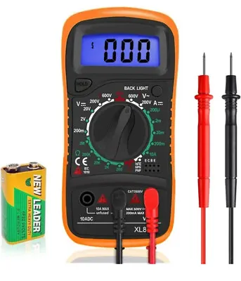 LCD Digital Multimeter Voltmeter Ammeter AC DC OHM Current Circuit Tester Buzzer • £8.49