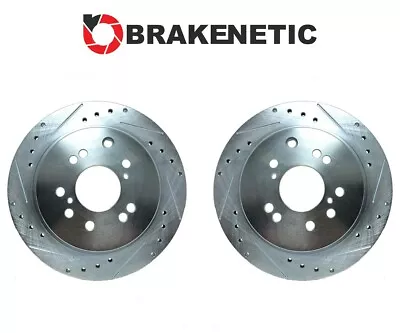 REAR BRAKENETIC Sport Drill Slot Brake Rotors Z32 300ZX Conversion 4/5LUG • $190