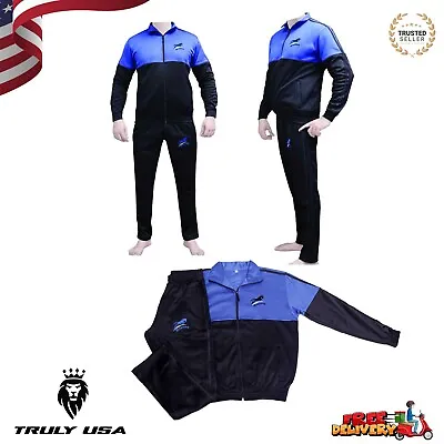 Mustang 2-Piece Full Tracksuit Jogging GYM Track Jacket Track Pants Large Size • $54.99