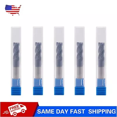 $45.52 • Buy  5 Pcs 4 FLUTE 1/4 X 3/4 X 2-1/2 END MILL SOLID CARBIDE TiAlN COATED CNC BIT