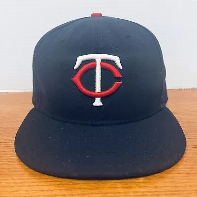 Minnesota Twins Hat Cap New Era 59Fifty Fitted Authentic Collection 7 3/8 • $12.59