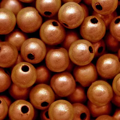 Miracle Bead Carmel Brown Color Iridescent 4mm 6mm 8mm Round Jewelry Craft Beads • $7.99