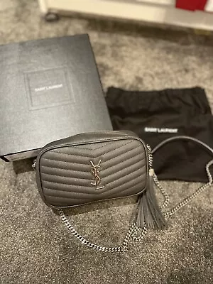 $1550 • Buy SAINT LAURENT YSL Mini Lou Camera Bag DARK GREY