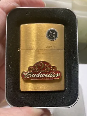 $210 • Buy ZIPPO BUDWEISER125th Anniversary LIMITED EDITION NUMBERED SERIES 3198/6000. New