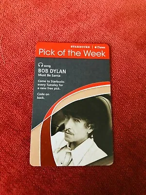 RARE NEW Bob Dylan Starbucks/iTunes Card Must Be Santa • $18.67