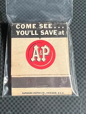 Vintage Matchbook - A & P Grocery - Atlantic & Pacific Tea Company - Unstruck • $12.99