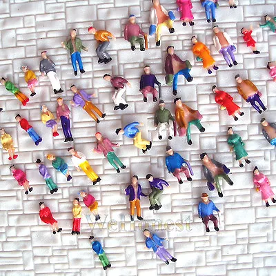 100 X  N Scale Painted People Passengers (19 Poses) • $9.99