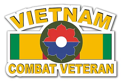 Vietnam 9th Infantry Div Combat Veteran 5.5  Window Sticker Decal • $7.49