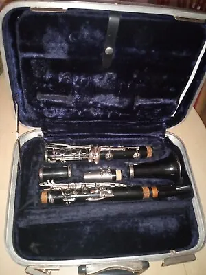 Vintage Conn Model 16 Clarinet W/ Case 2 Mouthpieces Music Books More - EUC • $100