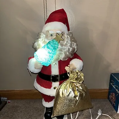 Vintage Telco 27”Animated Illuminated Motionette Electric Christmas Santa Claus • $39.99