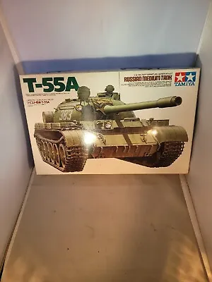 [NEW] TAMIYA 35257 Russian Medium Tank T-55A Plastic 1/35 Scale Model Kit • $50