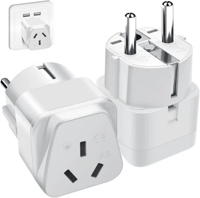 $23.14 • Buy HEYMIX Travel Adapter EU 2-Pack,Australia To European Power Adapters,Internation
