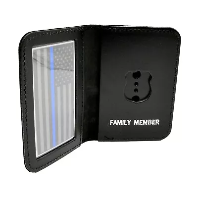 $19.95 • Buy Perfect Fit NY NJ Police Officer Style Family Member Leather ID Wallet License