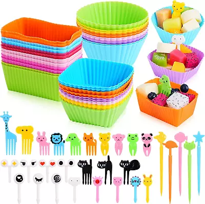 36 Pcs Silicone Lunch Box Dividers Muffin Baking Cups Liners Silicone Muffin Cup • $25.99