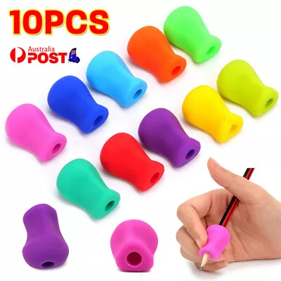 10Pcs Pencil Grips Pencil Holder Pen Writing Aid Grip Posture Correction Tool • $9.46