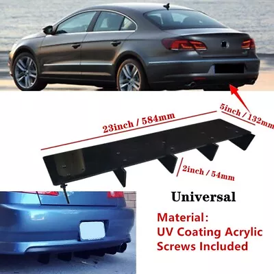 23x5  Universal Black Fit For VW CC 2013-2017 Rear Bumper Diffuser Fin Splitter • $41.12