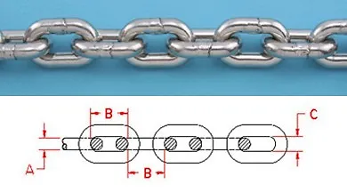 $19.99 • Buy STAINLESS STEEL ANCHOR CHAIN 316 3/8  DIN 766 BBB Replaces S0601-0010