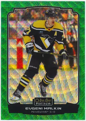 2022-23 OPC Platinum Evgeni Malkin Emerald Surge /10 Refractor O-Pee-Chee • $24.99