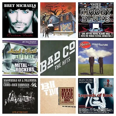 9 Good CLASSIC ROCK CDs LOT Bad CoAmericaBret MichaelsMoody BluesIan Gillan+ • $17.27