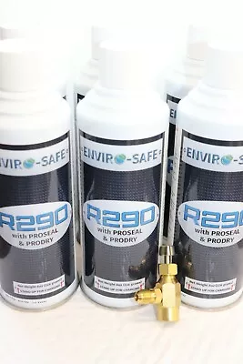 Enviro-Safe R-290 Refrigerant With Proseal And Dry With Top Tap 6 Cans • $93