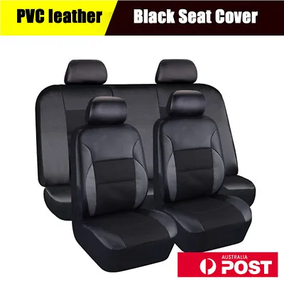 Car Seat Cover 5-Seat SUV Front & Rear PVC Leather Automobile Cushion Breathable • $63.21