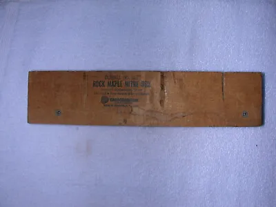 Vintage Carborundum Durall No. 112 Rock Maple Mitre Box Yonkers N.Y. U.S.A. • $4.50