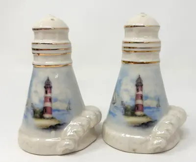 Vintage Lighthouse Themed Salt And Pepper Shakers • $12.95