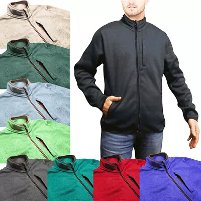 £10.97 • Buy Ex Mens Fleece Jacket Full Zip Up Casual Anti Pill Heavy Outdoor Warm Work Top