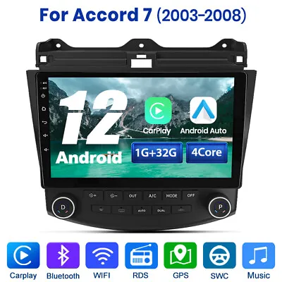 1+32G Android 10  Car Radio Stereo GPS Navi WIFI BT For Honda Accord 7 2003-2007 • $124.99