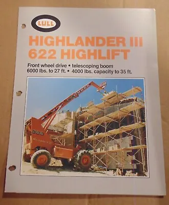 Fork Lift Truck Brochure - Lull - 622 - Telescopic Handler -  6 PAGE FOLDOUT • $4