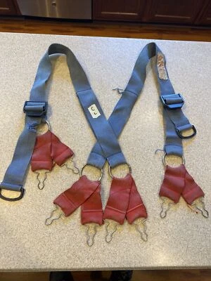 $30 • Buy Firefighter Suspenders Blue Parachute Style  Turnout Pants Morning Pride LONG