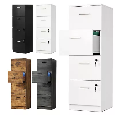 4-Drawer Filing Cabinet Vertical File Cabinet Lockable Office Storage Drawers • $103.99