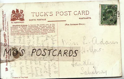 Genealogy Postcard - Adams - The Hollow - Handley - Salisbury - Ref 9569A • £3.99