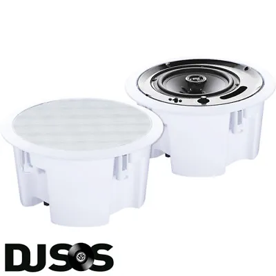 100V Line/8ohm Round 2 Way Ceiling Speaker Wth Moisture Resistant Cone 6.5 In • £37.79