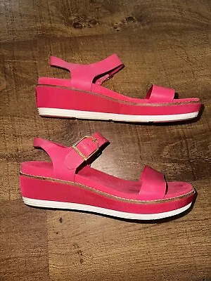 Cole Haan Original Grand Bright Berry Pink Leather Sandals! 8 $170 • £24.08