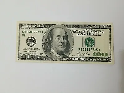 Series 2006 A ~ US One Hundred Dollar Bill $100 ~ New York ~ KB 36817725 I • $130