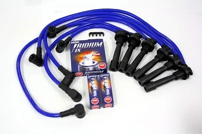 $99.99 • Buy Vms 91-99 Mitsubishi 3000gt V6 10.2mm Spark Plug Wires Ngk Iridium Plugs Blue