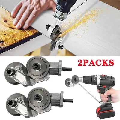 2PCS Electric Drill Shears Plate Cutter Attachment Metal Iron Tin Quick Cutting • $18.98