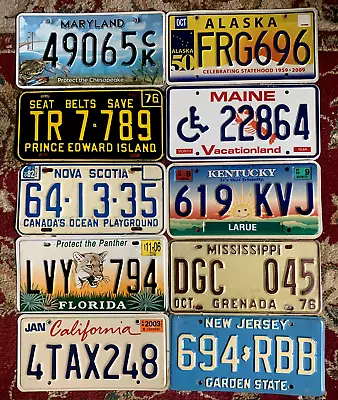 License Plates Mixed Vintage Lot Auto Tags For Collecting Hobby Craft Collection • $49.99