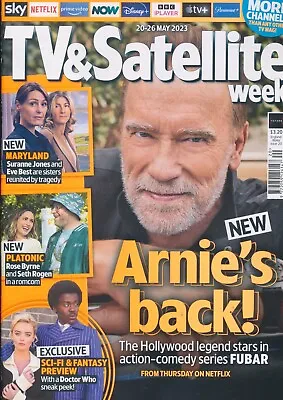 £6.99 • Buy TV & Satellite Week May 20 - 26 2023 Arnold Schwarzenegger Suranne Jones Rose By