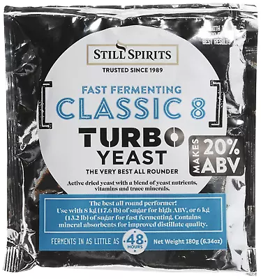 Still Spirits Turbo Classic 8 Yeast Pack Of 5 • $37.78