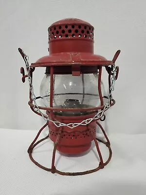 Vintage Adlake  B & O Railroad Kero Lantern Clear Globe Collector Item US Canada • $60