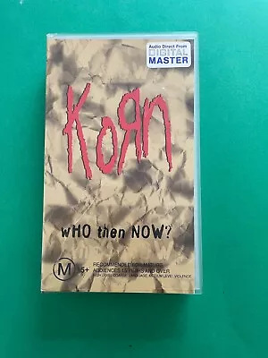 RARE Korn – Who Then Now? VHS CASSETTE...AUSTRALIAN VERSIONNU METAL DEFTONES.. • $20