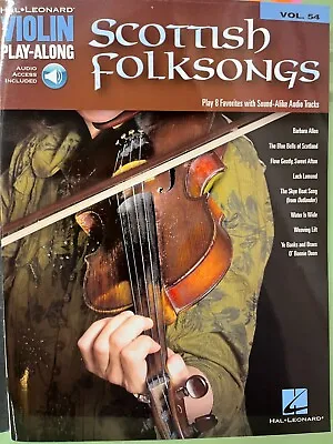 Scottish Folksongs Violin Play-Along Vol 54 Solo Sheet Music Book Online Audio • $13.99