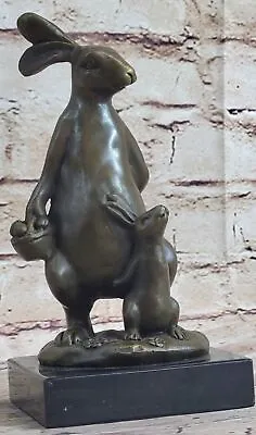 Bronze Baby Jack Rabbit Bunny Statue Indoor Outdoor Garden Sculpture • $64.50