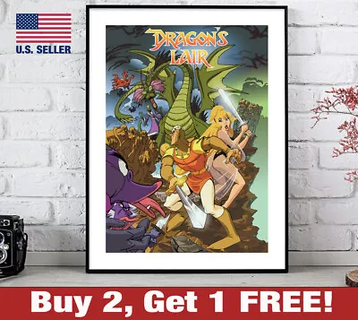 Dragon's Lair Poster 18  X 24  Print Daphne Retro 80s Arcade Game Room Art 3 • $13.48