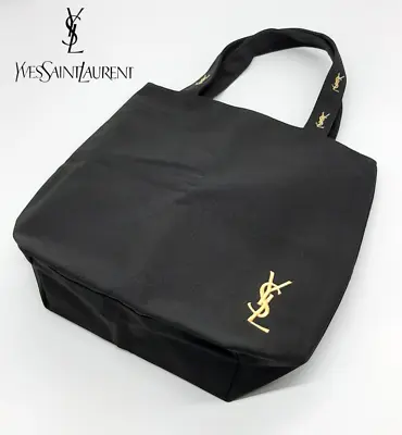 $104.50 • Buy Yves Saint Laurent Canvas Tote Bag YSL Vip Gift Parfums NEW Black Shopping